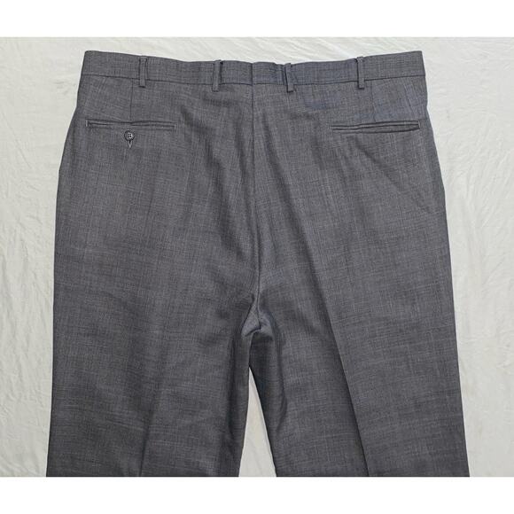 Stafford Performance Classic Fit Pleated Wool Dress Pants. Glen Plaid, 42X31 EUC - Picture 8 of 9